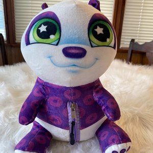 Travel Palz Reversible Purple Panda Stuffed Animal Neck Pillow NEW